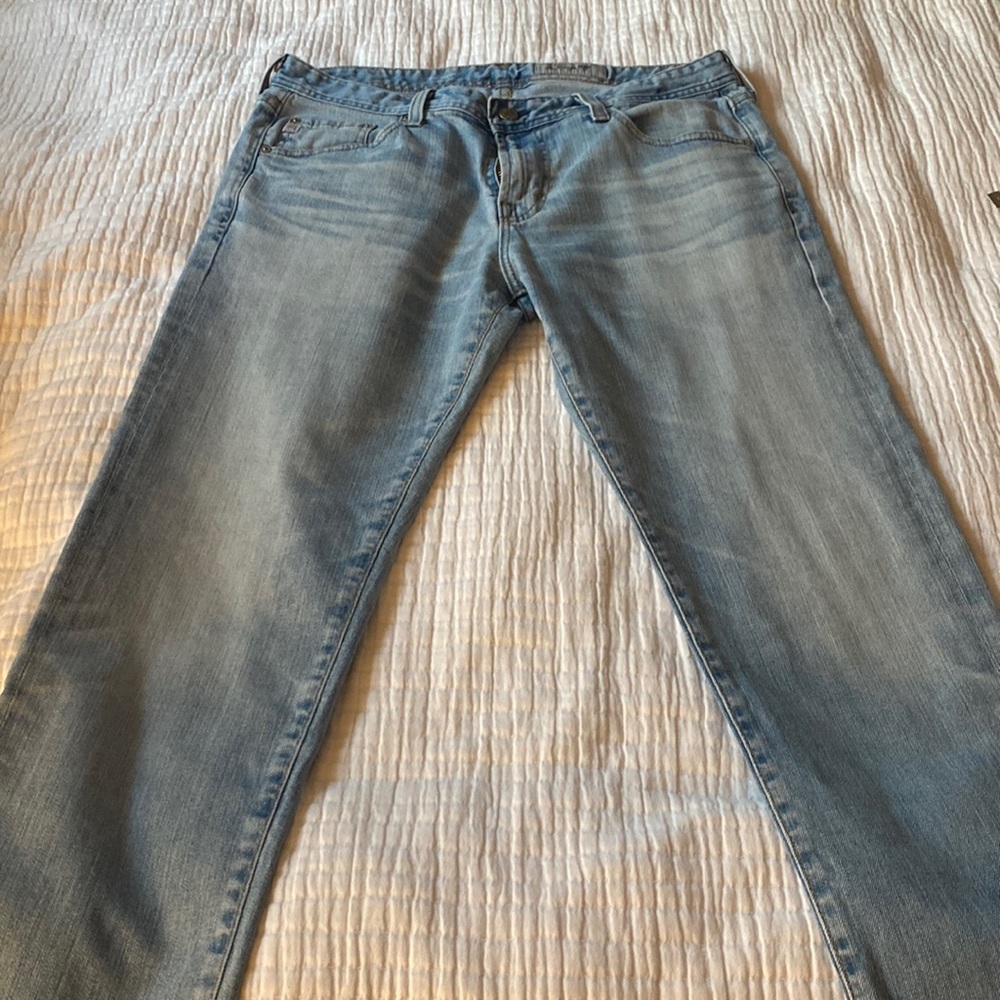 Ag Adriano Goldschmied Light Blue Cropped Jeans